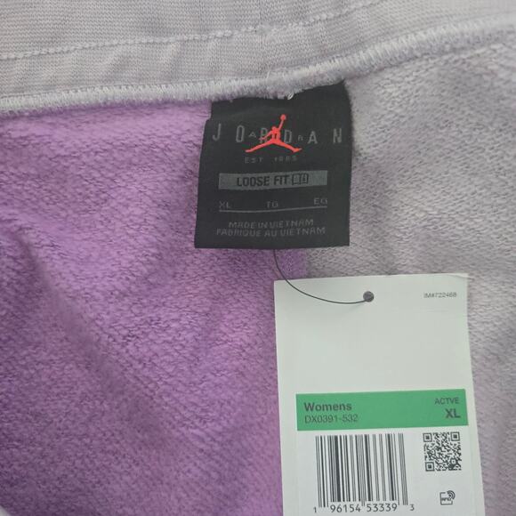 NWT! Women's Jordan Flight Fleece Color-Block Shorts Pink Purple XL - Picture 11 of 11